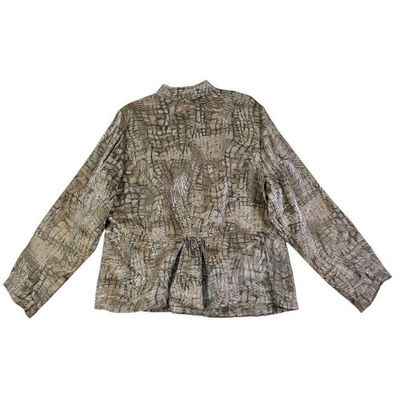 Chico's PYTHON PRINCESS MARCELA PATTERN Shimmer Lightweight JACKET 3(16) NWT$129 - Picture 15 of 16